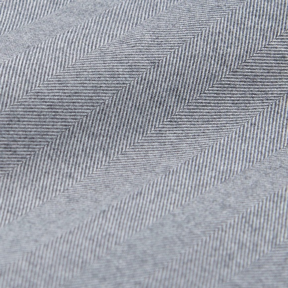 Comme Si La Boxer Alta in Cotton Flannel Light Grey Herringbone - Picture 5 of 10